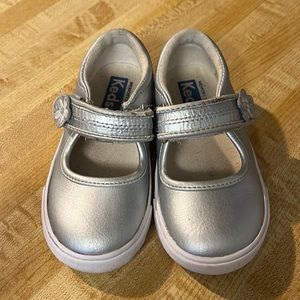Silver Toddler Girl Keds Mary-Jane Shoes